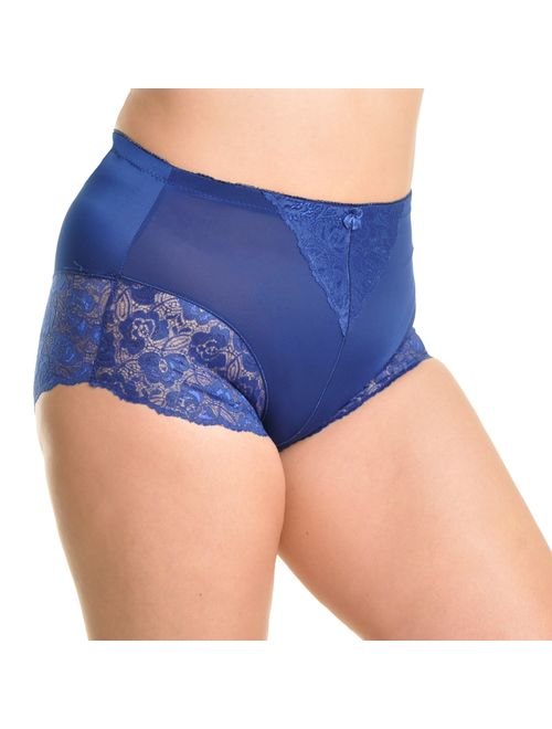 Angelina High Waist Boxer Briefs with Lace Accent Detail