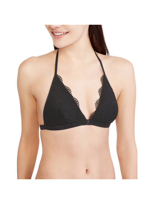 No Boundaries Juniors' Front Closure Triangle Bra