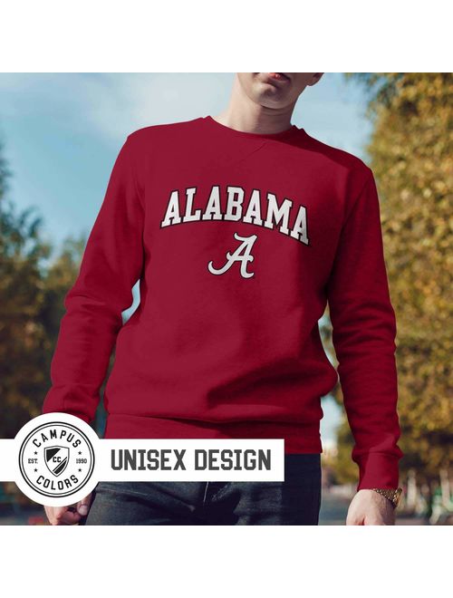 Campus Colors Long Sleeves NCAA Adult Arch /& Logo Gameday Unisex Hooded Sweatshirt
