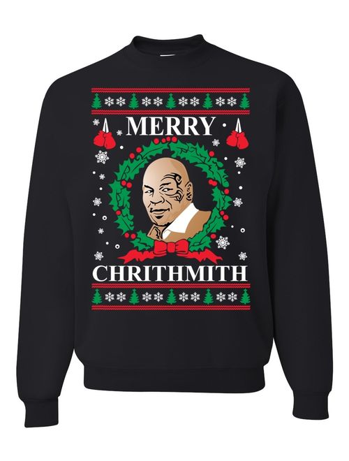 Wild Bobby Merry Chrithmith Mike Tyson Ugly Christmas Sweater Unisex Crewneck Sweatshirt
