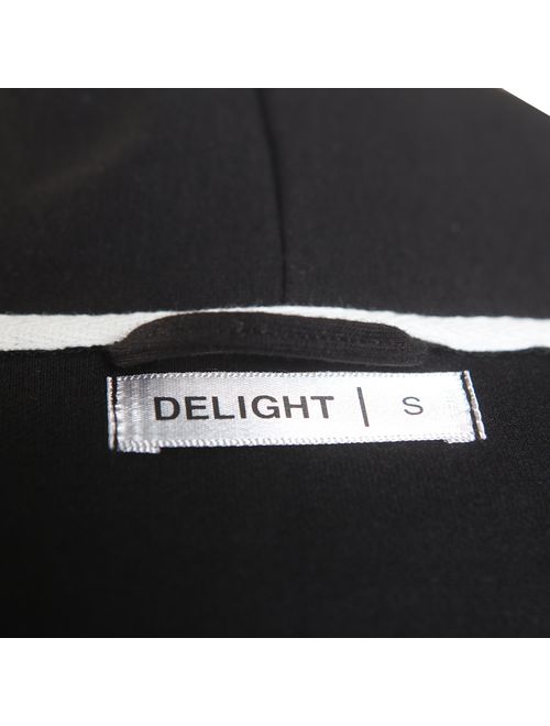 "DELIGHT" Men's Fashion Fit Full-zip HOODIE with Inner Cell Phone Pocket