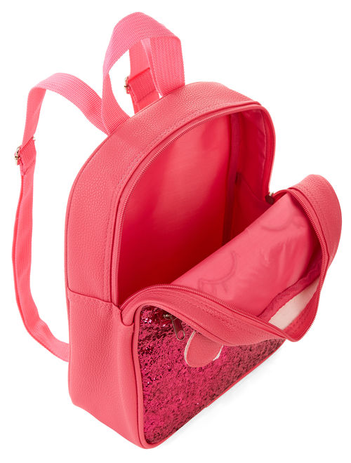 Daisy Fuentes Girls' 11" Hot Pink Glitter Pebble Backpack