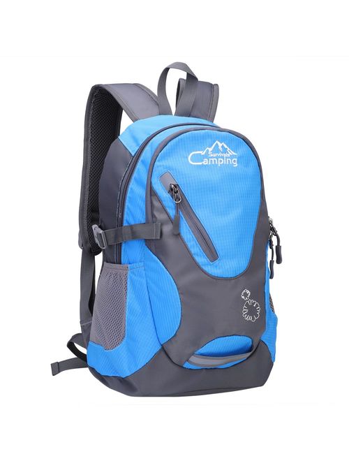 Campingsurvivals 16" Kids Children Small Backpack, 20L Waterproof Travel Camping Rucksack School Book Bag for 3-6 Age Girls Boys Outdoor Sports,Blue