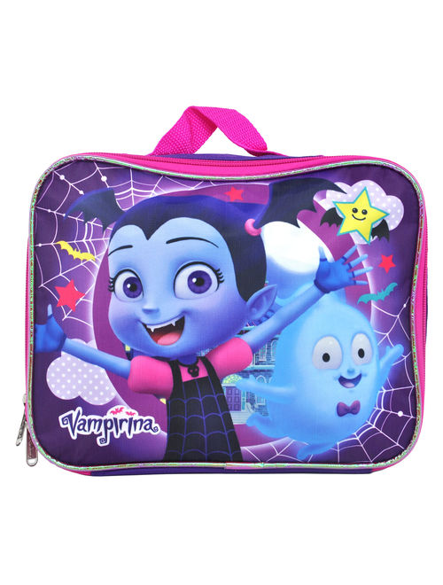 Girls Vampirina Best Friends Backpack 16" w/ Detachable Lunch Bag Purple