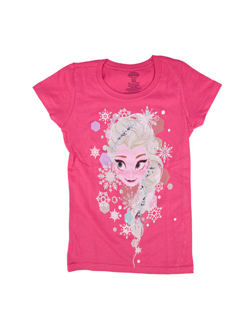 Disney Frozen Elsa Face Toddlers Pink T-Shirt | 5/6