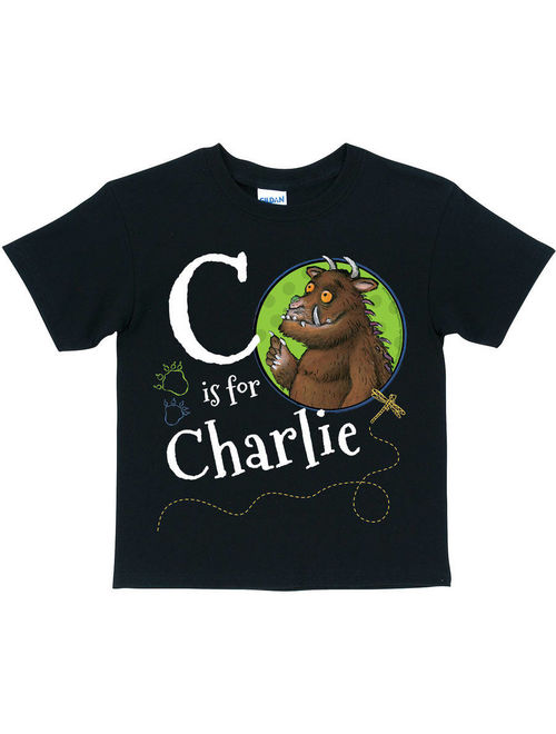 Personalized The Gruffalo Initial Toddler Black T-Shirt