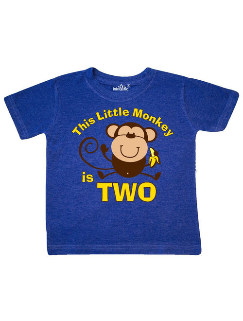 Little Monkey 2nd Birthday Boy Toddler T-Shirt