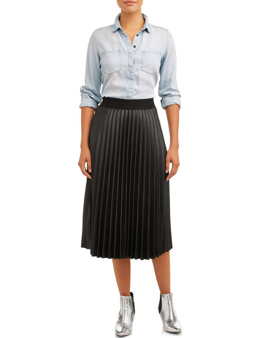 Time and Tru Women's Pleated Skirt