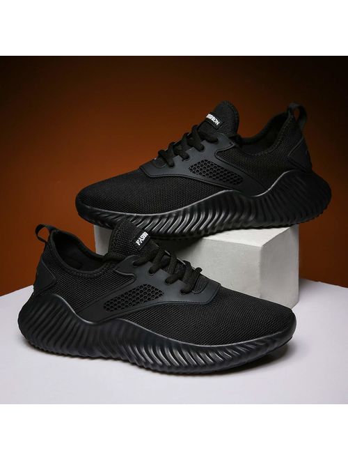 Kapsen Men's Walking Shoes Mesh Casual Athletic Shoes Minimalist Running Shoes Non-Slip Lightweight Breathable Tennis Fashion Sneakers