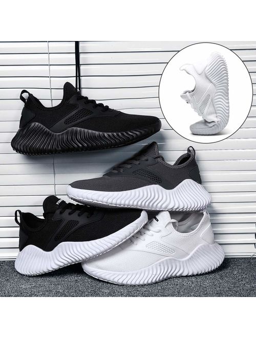 Kapsen Men's Walking Shoes Mesh Casual Athletic Shoes Minimalist Running Shoes Non-Slip Lightweight Breathable Tennis Fashion Sneakers