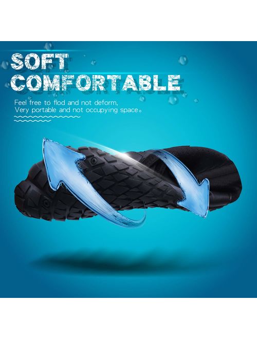 DAIFANNUO Mens Barefoot Water Shoes Quick-Dry Sports Aqua Shoes for Beach Yoga Running Surfing Boating Jogging 