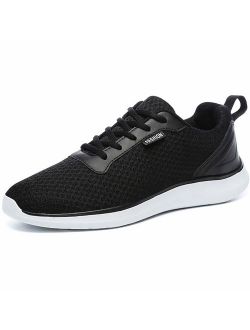 GESIMEI Men's Breathable Mesh Tennis Shoes Comfortable Gym Sneakers Lightweight Athletic Running Shoes
