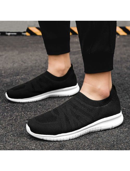 QIUYIXI Men's Slip On Walking Shoes Lightweight Causual Running Sneakers