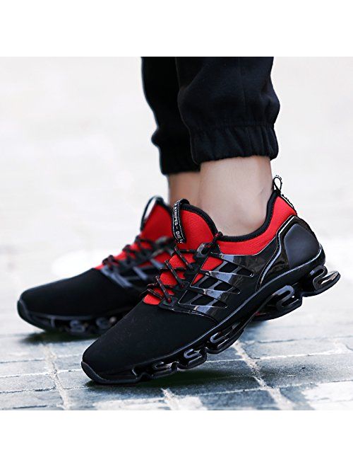 Ahico Mens Fashion Sneakers Casual Breathable Mesh Walking Shoes Lightweight Tennis Athletic Sport Running Shoe for Men