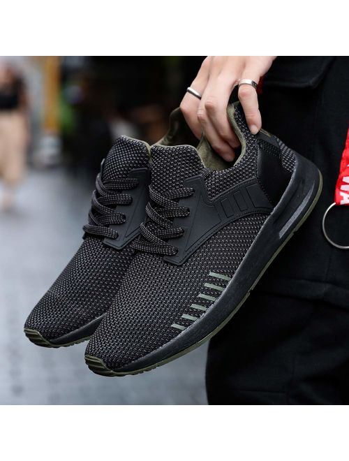 men's casual shoes male breathable light knitted sports casual sneaker
