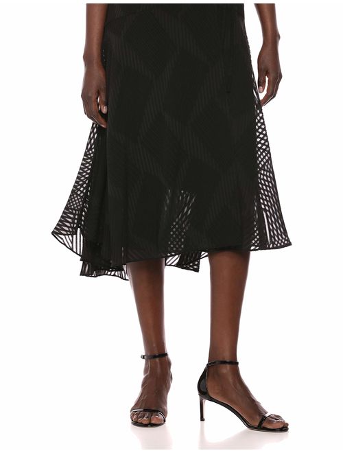 Calvin Klein Women's Three Quarter Sleeve Maxi Wrap Dress