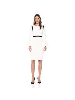 Women's Bell Sleeve Sheath with Piping Cd7c11ev