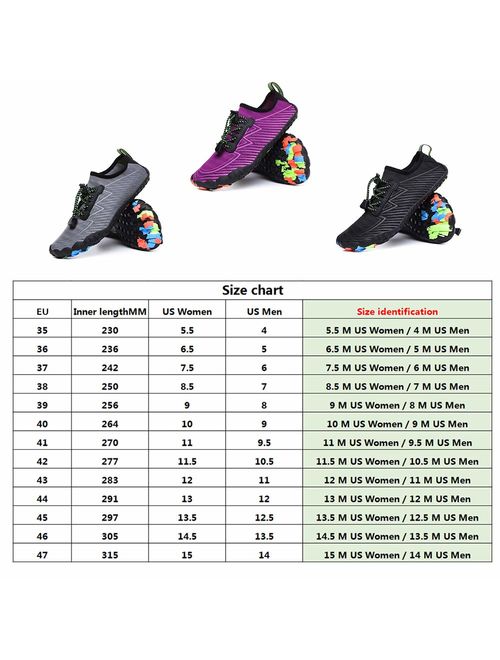 Water Shoes for Women Men Barefoot Quick-Dry Shoes Aqua Shoes Swim Shoes Mens Womens Water Sports Shoes River Shoes