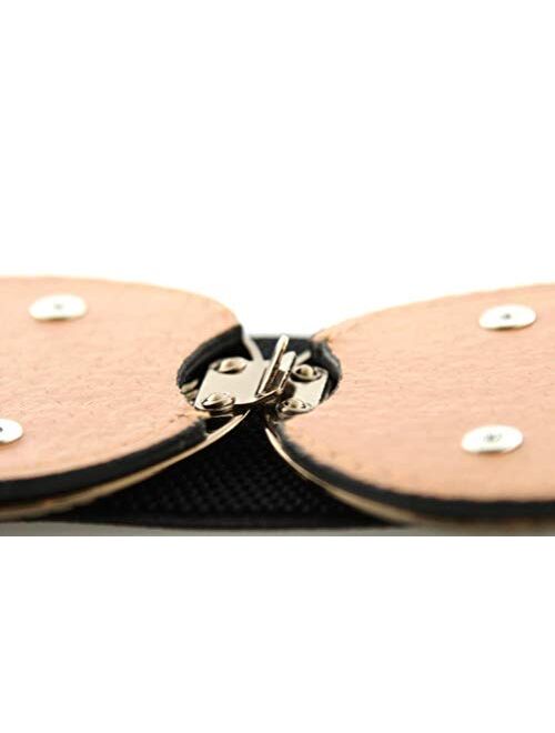 VOCHIC Womens Wide Elastic Waist Belt for Dresses Ladies Stretch Belts with Interlock Buckle