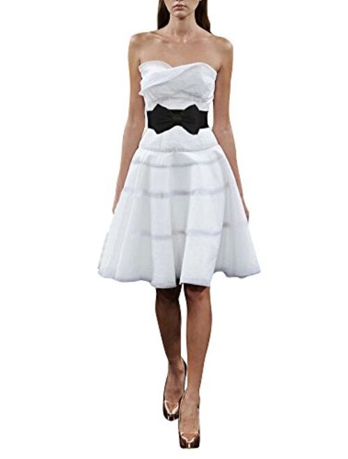 Meta-U Women Cute Bow/Flower Wide Elastic Waist Belt - Adorable Dress Accessory