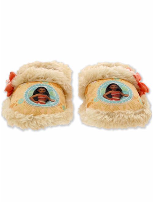 Josmo Kids Disney Moana Toddler Girl's Plush A-Line Slippers with Faux Fur