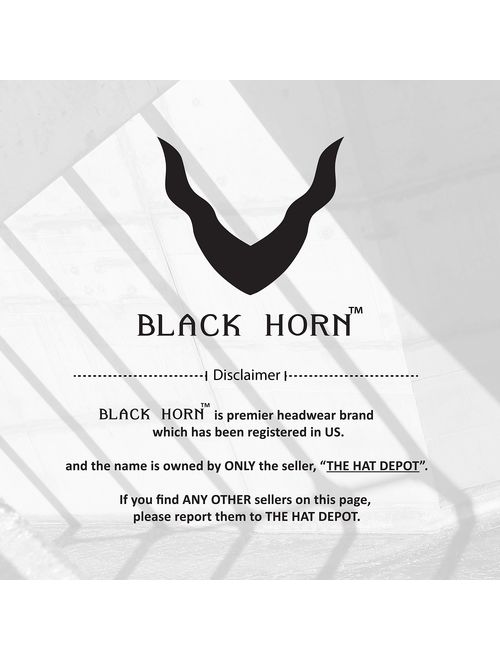 Black Horn Light Weight Classic Soft Cool Mesh Fedora hat