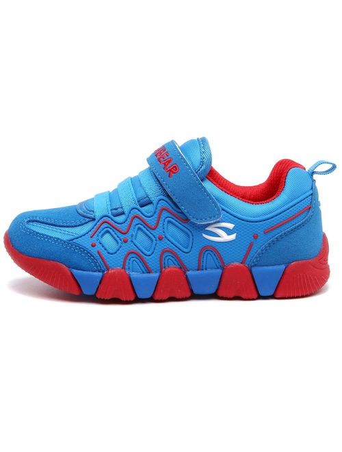 HOBIBEAR Kids Outdoor Sneakers Strap Athletic Running Shoes