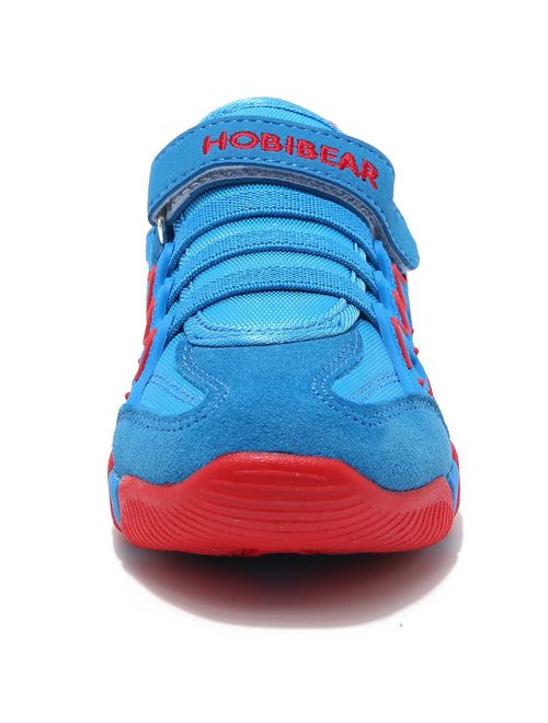 HOBIBEAR Kids Outdoor Sneakers Strap Athletic Running Shoes