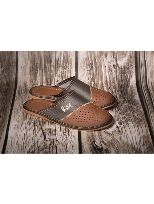 Mens House Slippers | Genuine Leather | _VIP ...