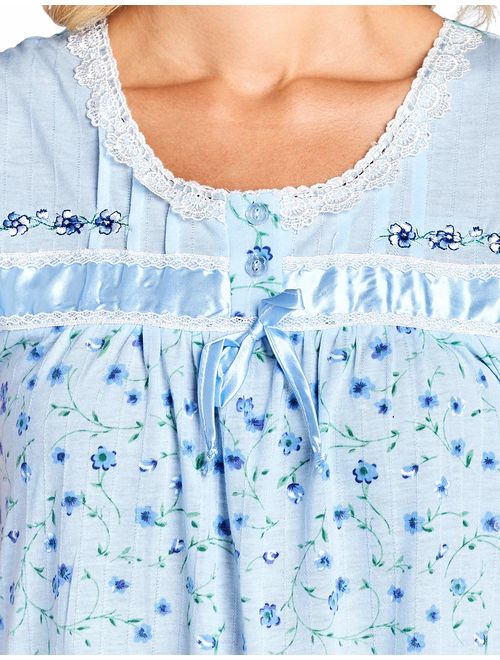 Casual Nights Women's Cap Sleeve Floral Nightgown