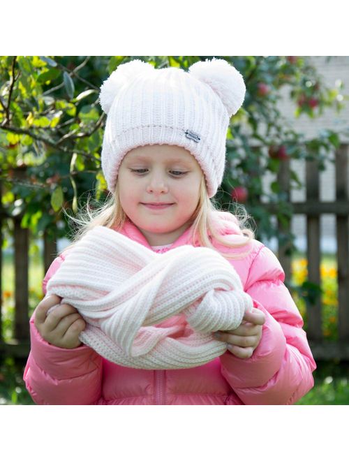 FURTALK Toddler Winter Hat Pom Beanie Knit Skull Cap Hats for Children Baby Boys Girls Kids 1-6 Years