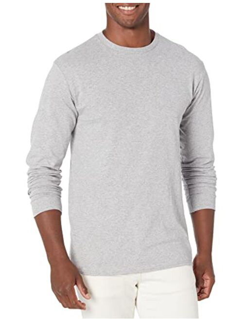 Soffe Men's Cotton Solid Regular Fit Long-Sleeve T-Shirt