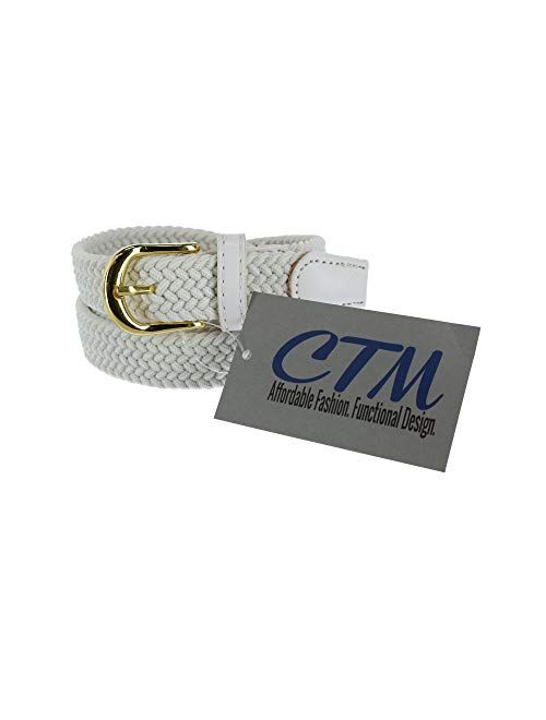 CTM Women's Elastic Braided Stretch Belt