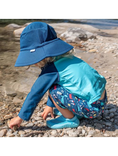 i play. by green sprouts Kids' Toddler Boys' i Play. Breatheasy Bucket Sun Protection Hat, Navy, 2T/4T