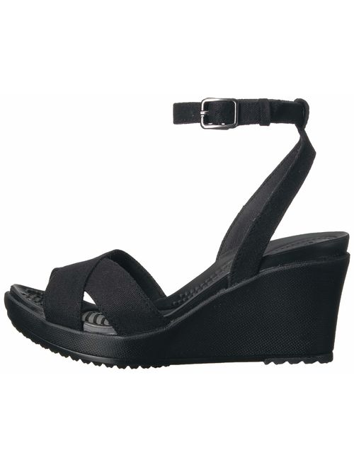 Crocs Women's Leigh II Adjustable Ankle Strap Wedge Comfort Sandal