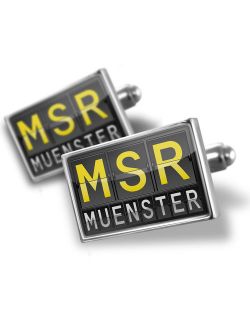 Cufflinks MSR Airport Code for Muenster - NEONBLOND