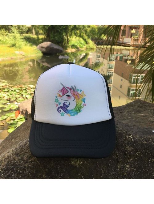 Waldeal Cute Unicorns Kids Girls Mesh Cap Trucker Hats Adjustable Baseball Cap