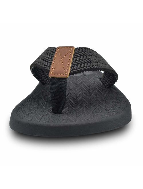 KUAILU Mens Flip Flops Thong Sandals Yoga Foam Slippers