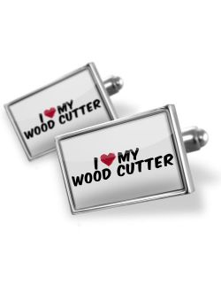 Cufflinks I heart love my Wood Cutter - NEONBLOND