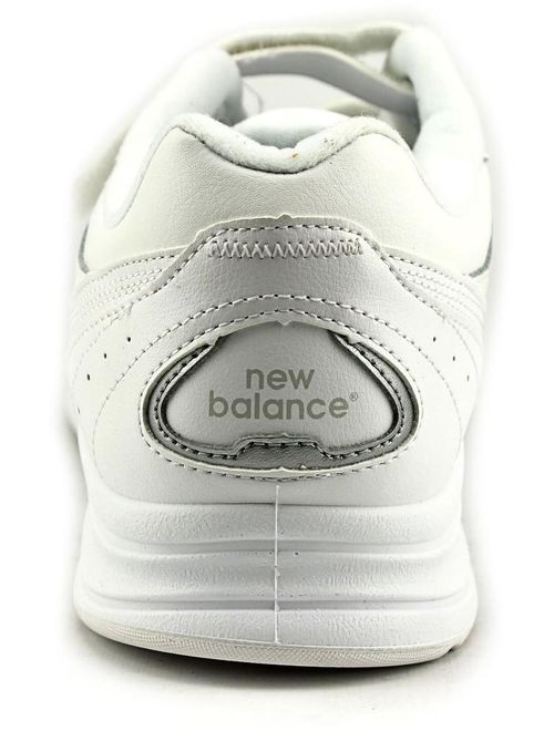 new balance men's mw577 hook and loop walking shoe, white, 12 4e us