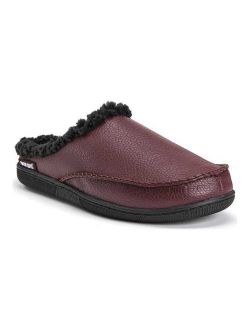 Men's Faux Leather Clog Slippers