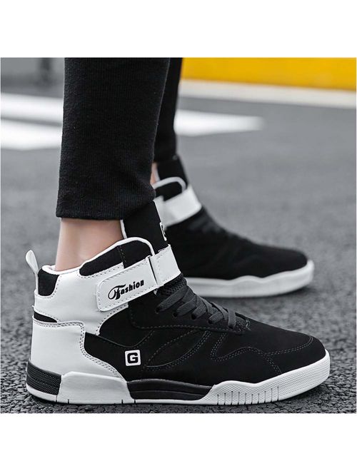Leader Show Men's Athietic Lace Up Sneaker Fashion High Top Running Shoes