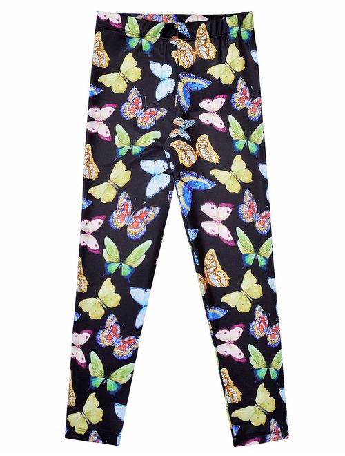 Jxstar Girls Long Sleeve Dresses Kids Unicorn Clothes Cotton Outfits 3-13 Years