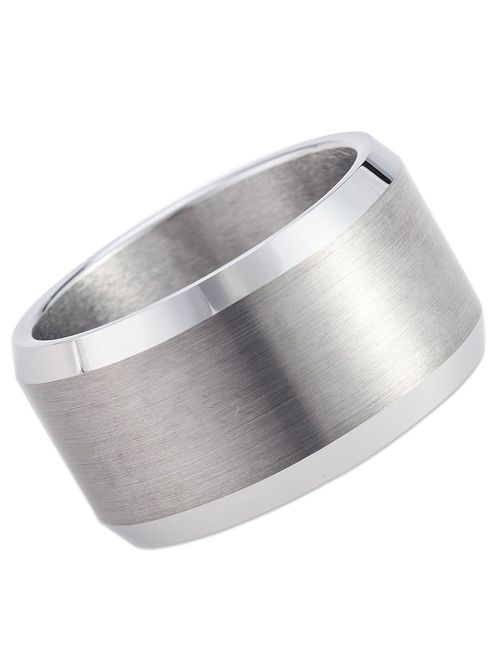 Jude Jewelers Stainless Steel Matte Brushed Classic Simple Plain Wedding Band Ring