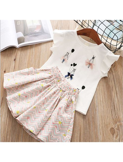 Children Clothing Summer Toddler Girls Clothes 2Pcs Outfits Kids Tracksuit Clothing Sets