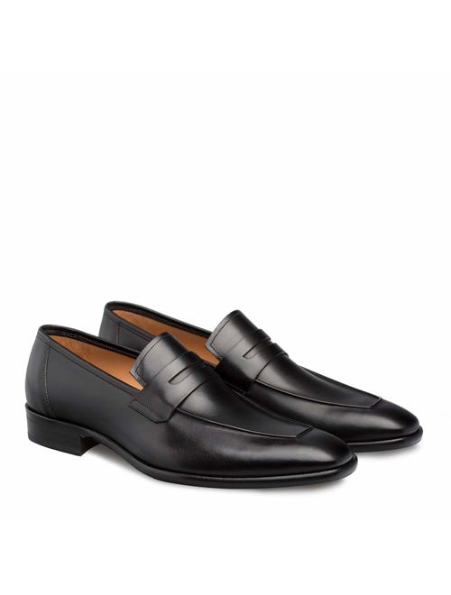 Mezlan Newport - Mens Luxury Penny Loafer Featuring Hand Finishes - Smooth European Calfskin Loafer - Handcrafted in Spain - Medium Width