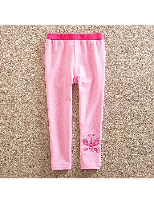 VIKITA Girls Stripe Leggings Cotton Flower Long Spring Summer Pants for 2-8 Years ?-