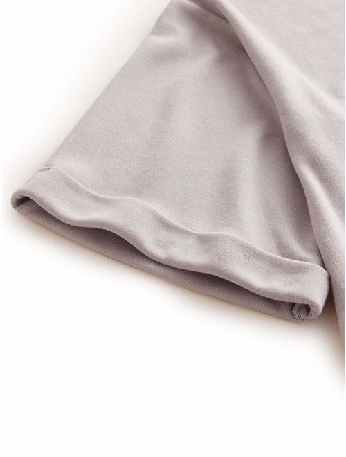 SweatyRocks Women's Colorblock Summer Short Sleeve Casual Loose T-Shirt Crop Top