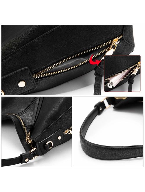 Realer Handbags for Women Large Designer Ladies Hobo bag Bucket Purse Faux Leather