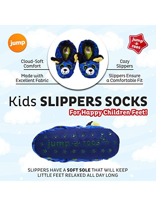 Jump A Roos Kids Slippers Socks; Cute Kids House Slippers